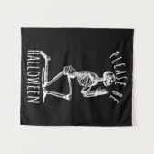 Please Be Halloween Spooky Season Skeleton タペストリー (正面(横))