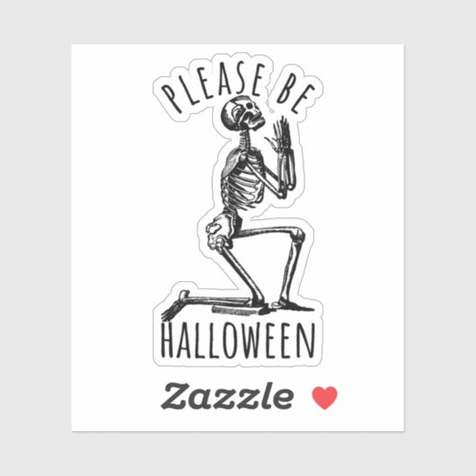 Please Be Halloween Spooky Season Skeleton Bones シール (シート)
