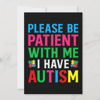 Please Be Patient With Me I Have Autism セーブザデート