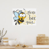 Please Be Quiet bee ポスター (キッチン)