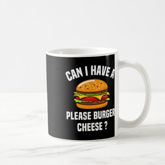 Please Burger Cheese Hamburger Cheese Bbq おもしろい Sa コーヒーマグカップ (右)