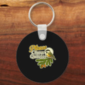 Please Chew Quieter Bird Nature, Birding Joke, Nat キーホルダー (正面)