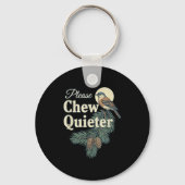 Please Chew Quieter Christmas Funny Novelty  キーホルダー (正面)