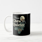 Please Chew Quieter Christmas Funny Novelty  コーヒーマグカップ (左)