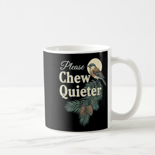 Please Chew Quieter Christmas Funny Novelty  コーヒーマグカップ (右)