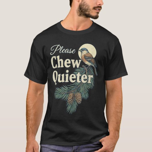 Please Chew Quieter Christmas Funny Novelty  Tシャツ (正面)