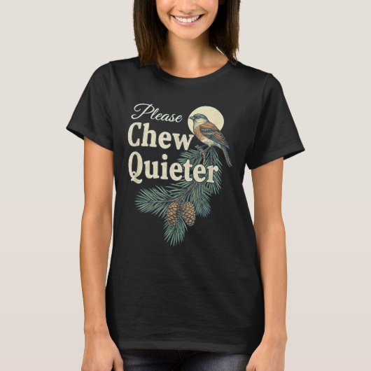 Please Chew Quieter Christmas Funny Novelty Tシャツ (正面)