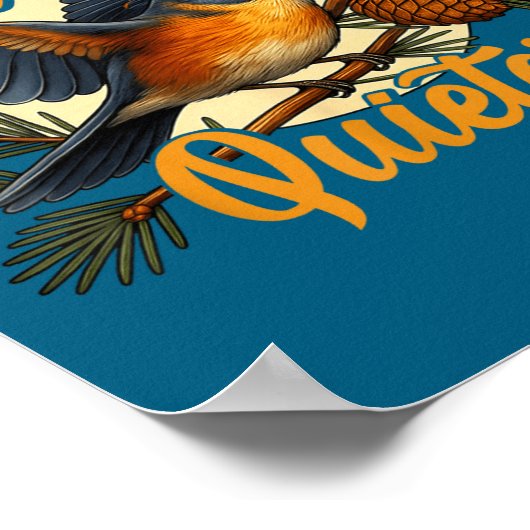 Please Chew Quieter Funny Bird Nature  ポスター (角)