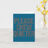 Please Chew Quieter Funny Introvert  カード (黄色い花)