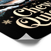 Please Chew Quieter Funny Introvert Christmas Bird ポスター (角)