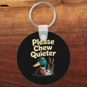 Please Chew Quieter Funny Introvert Funny Duck Lov キーホルダー (正面)
