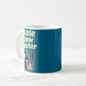 Please Chew Quieter Funny Introvert Funny Duck Lov コーヒーマグカップ (正面左)