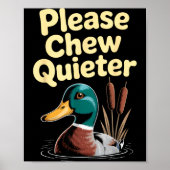 Please Chew Quieter Funny Introvert Funny Duck Lov ポスター (正面)
