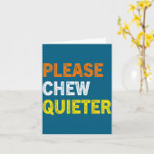 Please Chew Quieter Funny Introvert Silence Lover  カード (黄色い花)