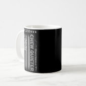 Please Chew Quieter Funny Introvert Usa Flag Vinta コーヒーマグカップ (正面左)