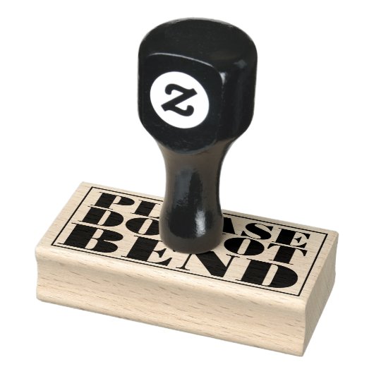 Please Do Not Bend Artwork Paper Envelope Message ラバースタンプ (スタンプ)