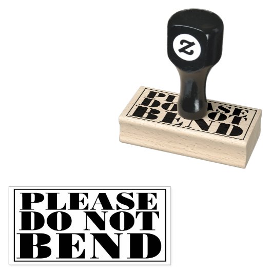 Please Do Not Bend Artwork Paper Envelope Message ラバースタンプ (押印)