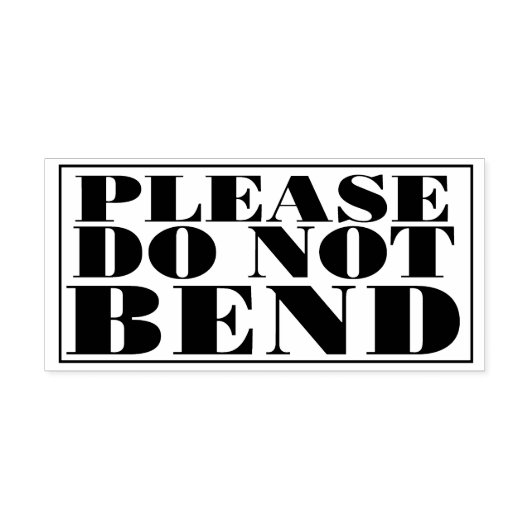Please Do Not Bend Artwork Paper Envelope Message ラバースタンプ (インプリント)