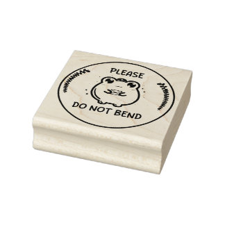 Please do not bend stamp, frog stamp design, Mail ラバースタンプ