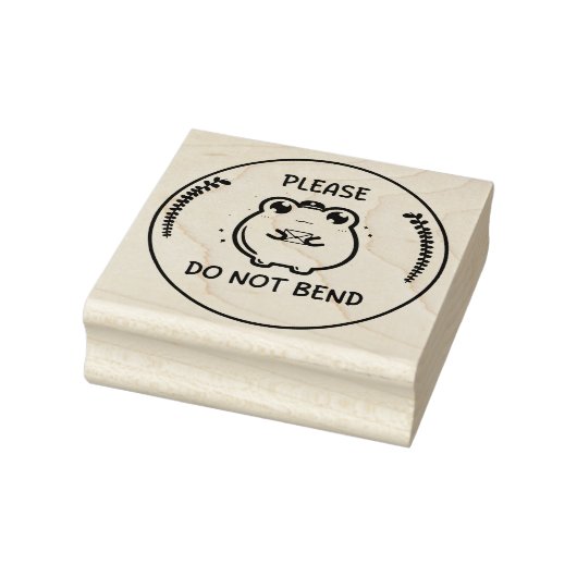 Please do not bend stamp, frog stamp design, Mail ラバースタンプ (スタンプ)