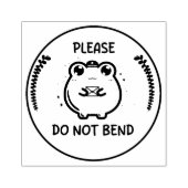 Please do not bend stamp, frog stamp design, Mail ラバースタンプ (インプリント)