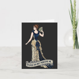 Please Do Not Perceive Me - Victorian Lady Vintage カード