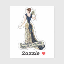 Please Do Not Perceive Me - Victorian Lady Vintage シール
