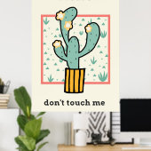 Please Do Not Touch Cactus ポスター (ホームオフィス)