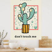 Please Do Not Touch Cactus ポスター (キッチン)
