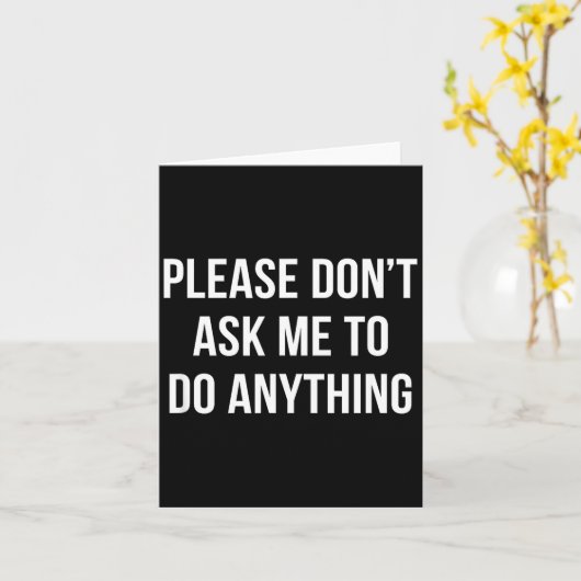 Please Don't Ask Me To Do Anything -  カード (黄色い花)