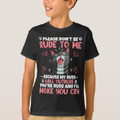 Please Dont Be Rude To Me Cat Lover Funny Tounge O Tシャツ (正面)