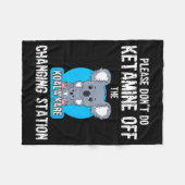 Please Don't Do Ketamine Off The Koala Kare Changi フリースブランケット (正面(横))
