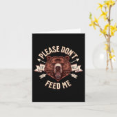 Please Dont Feed Me Funny Camper Camping Grizzly B カード (黄色い花)