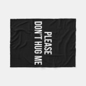 Please Don't Hug Me -  フリースブランケット (正面(横))