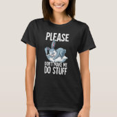 Please Dont Make Me Do Stuff Rabbit Tシャツ (正面)