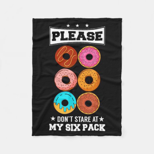 Please Don't Stare At My Six Pack Donut  フリースブランケット (正面)