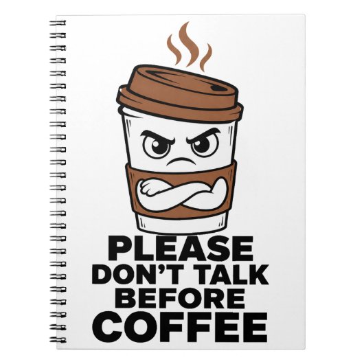 Please Don't Talk Before Coffee Journal ノートブック (正面)