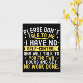 Please Don't Talk To Me I Have No Self Control カード (黄色い花)
