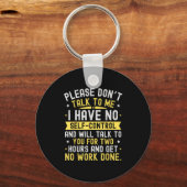 Please Don't Talk To Me I Have No Self Control  キーホルダー (正面)