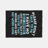 Please Don't Talk To Me I Have No Self Control - F フリースブランケット (正面(横))