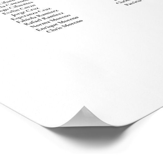 Please Find Your Seat up to 20 tables seating plan ポスター (角)