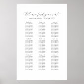Please Find Your Seat Wedding Seating Chart ポスター (正面)