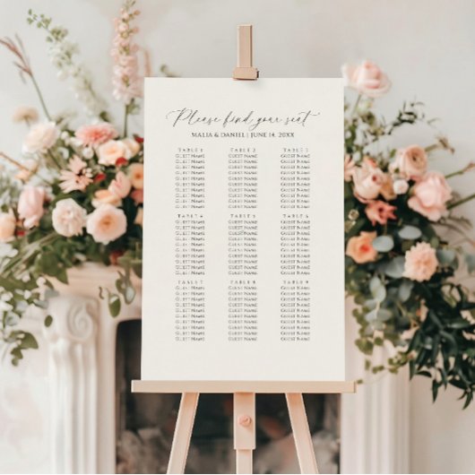 Please Find Your Seat Wedding Seating Chart ポスター