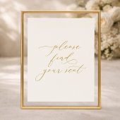 Please Find Your Seat Wedding Sign ポスター