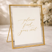 Please Find Your Seat Wedding Sign ポスター