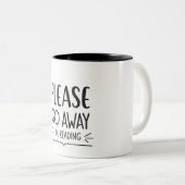 Please Go Away I'm Reading Mug – Book Lover ツートーンマグカップ (正面右)