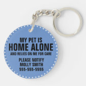 Please Help Safety Alert ICE Photo Custom Text キーホルダー (裏面)