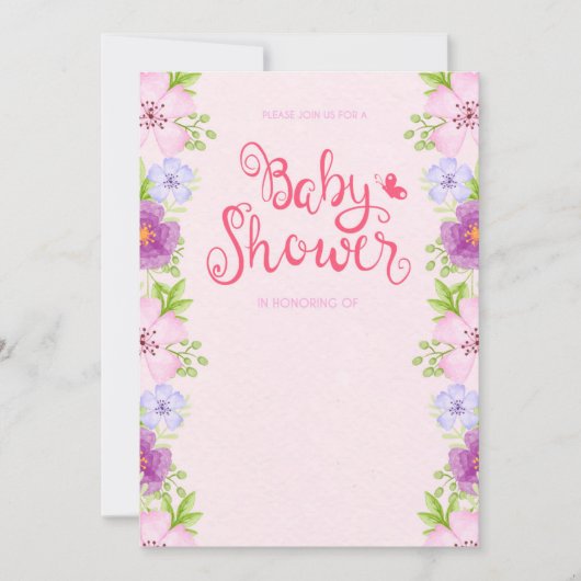 Please, join us for a baby shower 招待状 (正面)