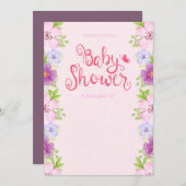 Please, join us for a baby shower 招待状 (正面/裏面)