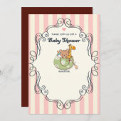 Please, join us for a baby shower - Girl 招待状 (正面/裏面)